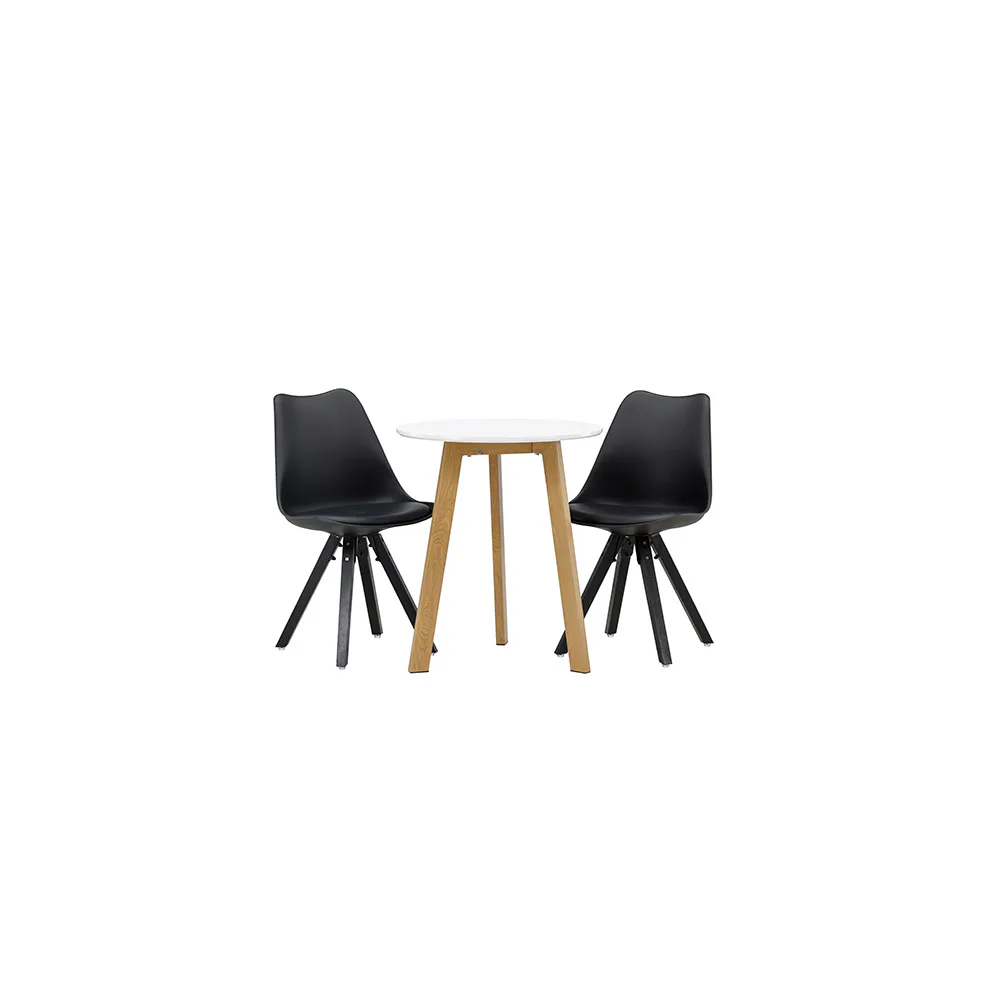 Matgrupp Venture Home Leonora Ø65 cm med 2 st Zeno stolar