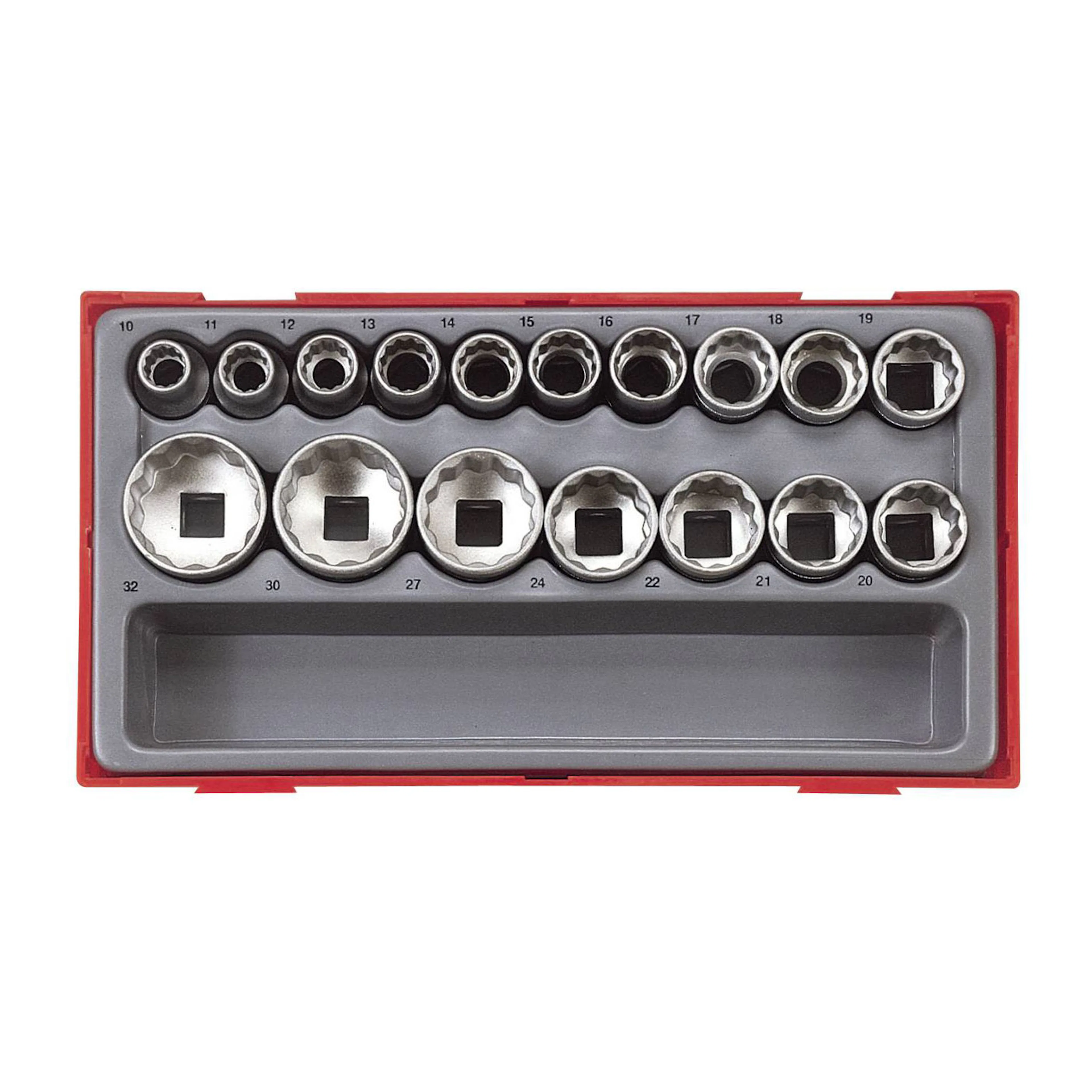 Hylssats 17 delar med 1/2 fyrkantsfäste Teng Tools TT1217-6