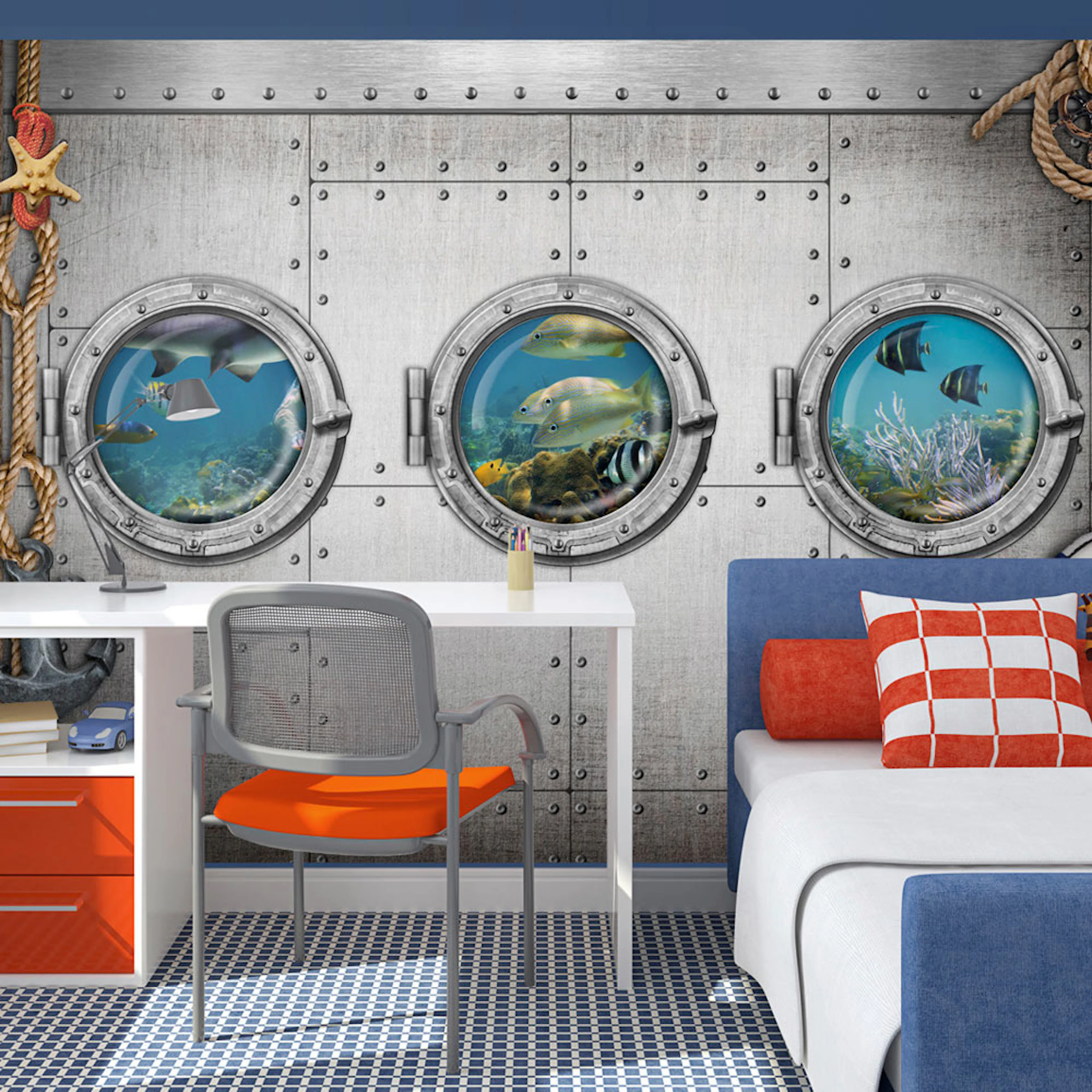 Fototapet Arkiio Självhäftande Portholes