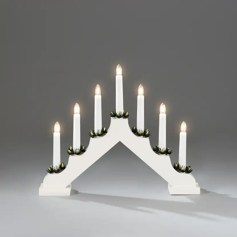 Adventsljusstake Gnosjö Konstsmide 7L med Manschetter H30