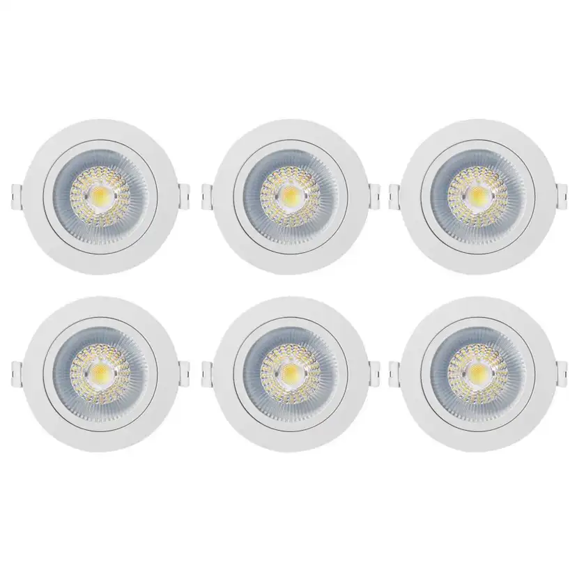 Downlight Westal Nedljus 7W 650Lm 27,3,4K Vit 6-pack Wld Fr72 Flex Tilt