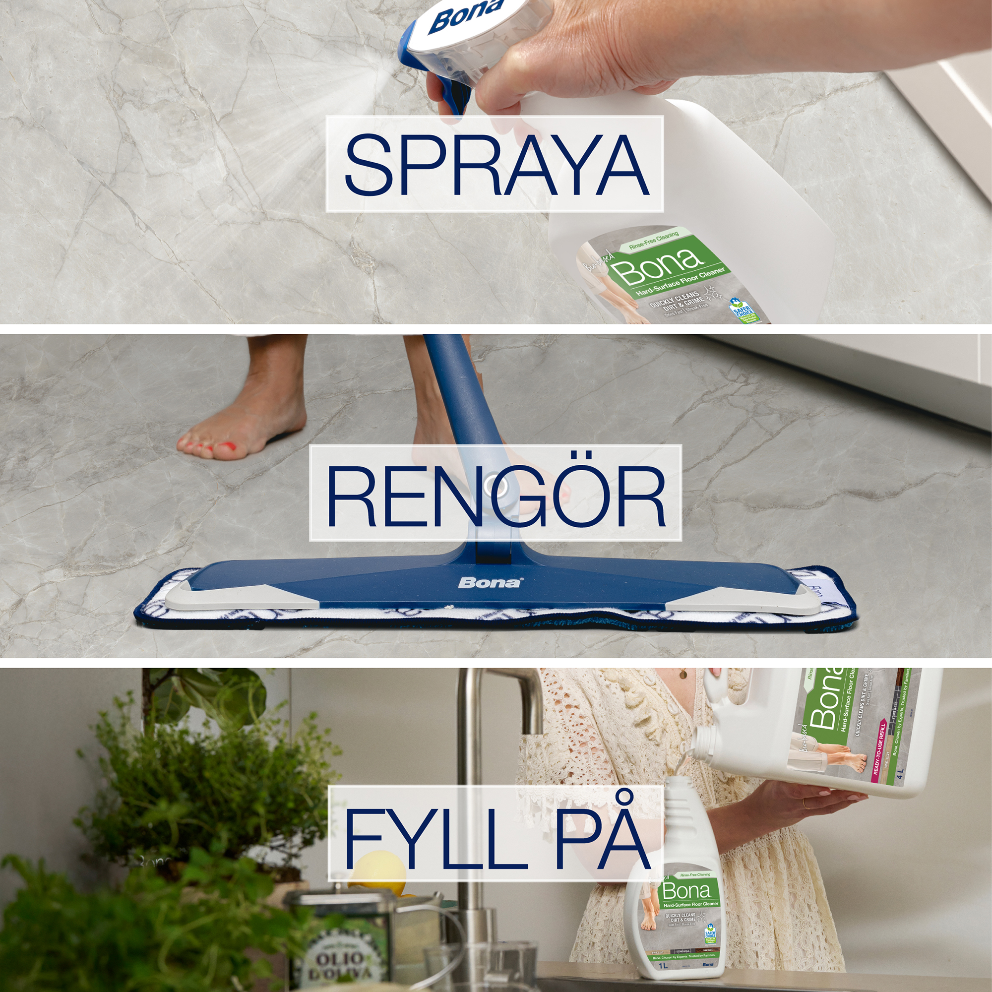 Cleaner Bona för Klinker och Laminat 1 liter