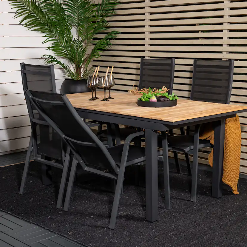 Matgrupp Venture Home Meya 160/240 med 4 Copacabana Stolar