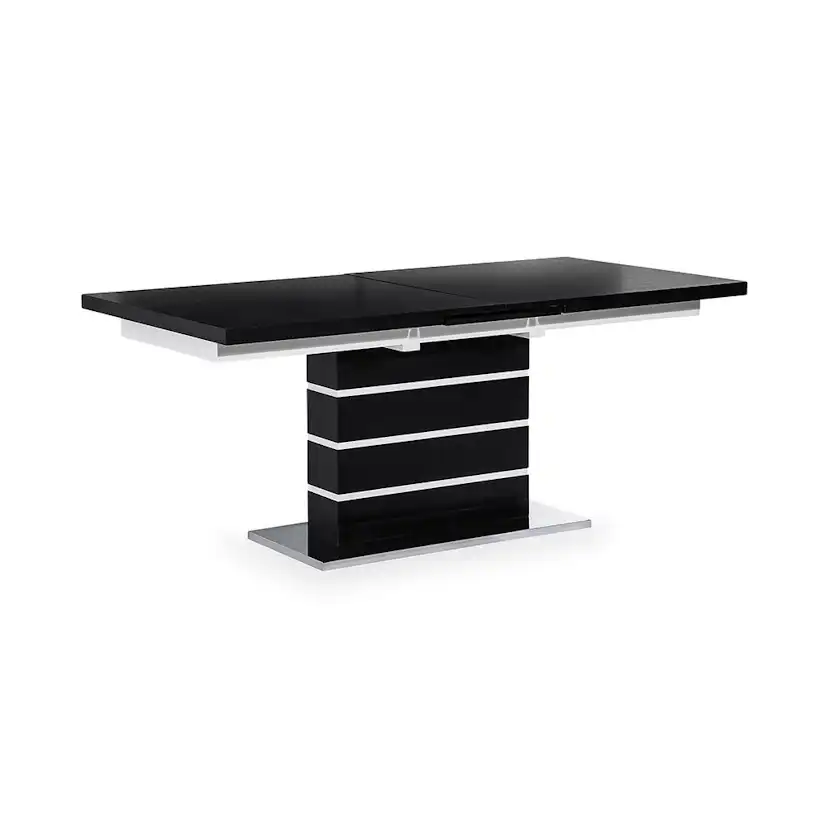 Macahan Förlängningsbart Matbord 180 cm Vit/Svart, 180 cm