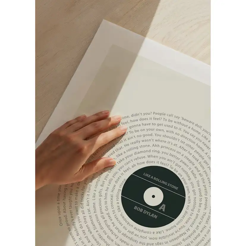 Poster Gallerix Like A Rolling Stone Vinyl By Bob Dylan