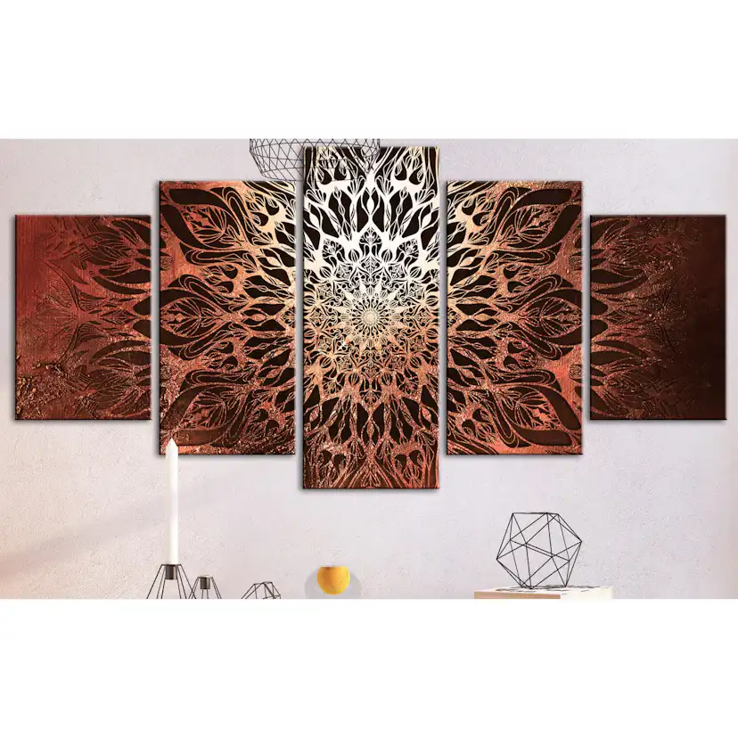 Tavla Arkiio Hypnosis Orange Wide 5 delar