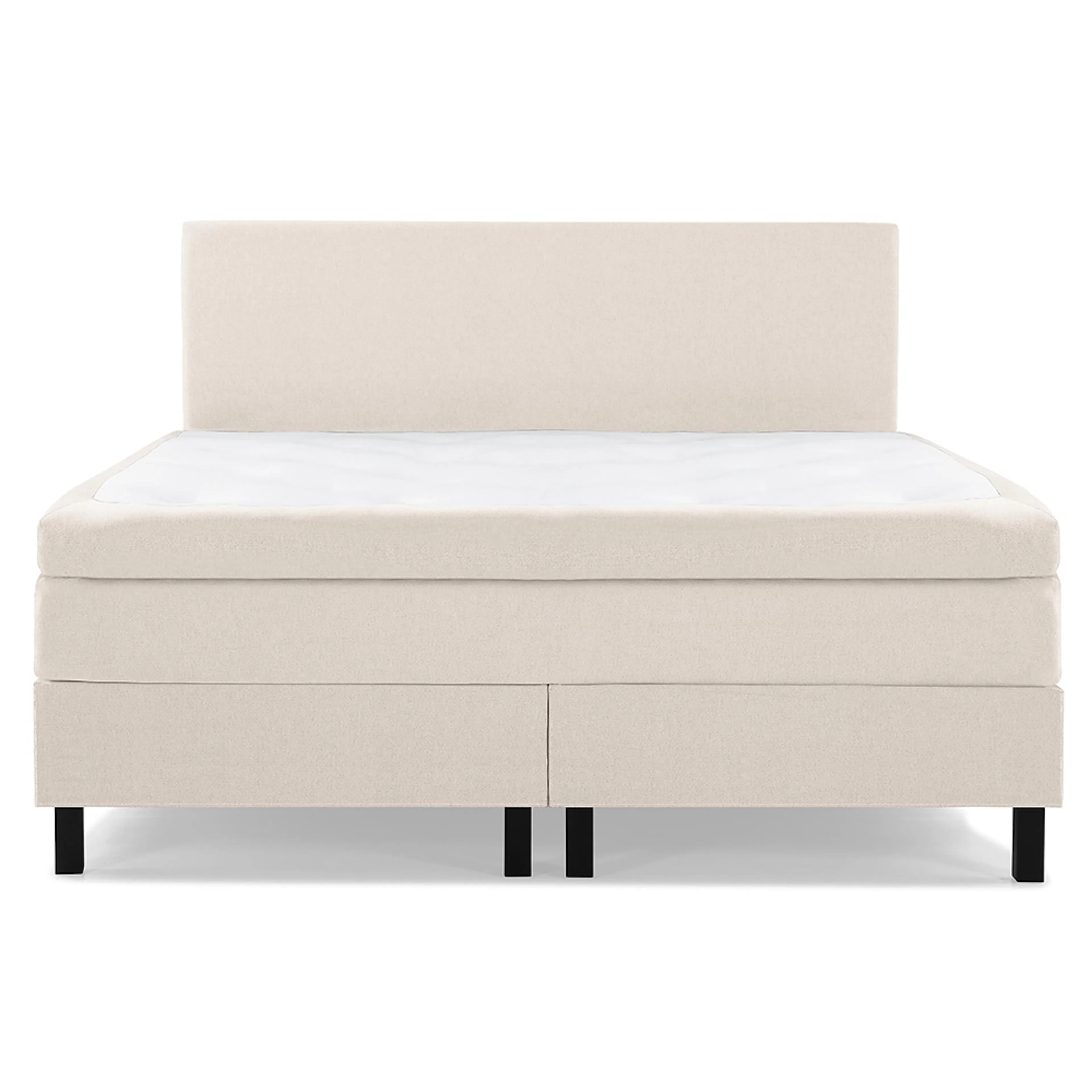Lucky Komplett Sängpaket 180x200 Polyeter Slät Sänggavel Beige, Utan kuddar, Fast Polyeter