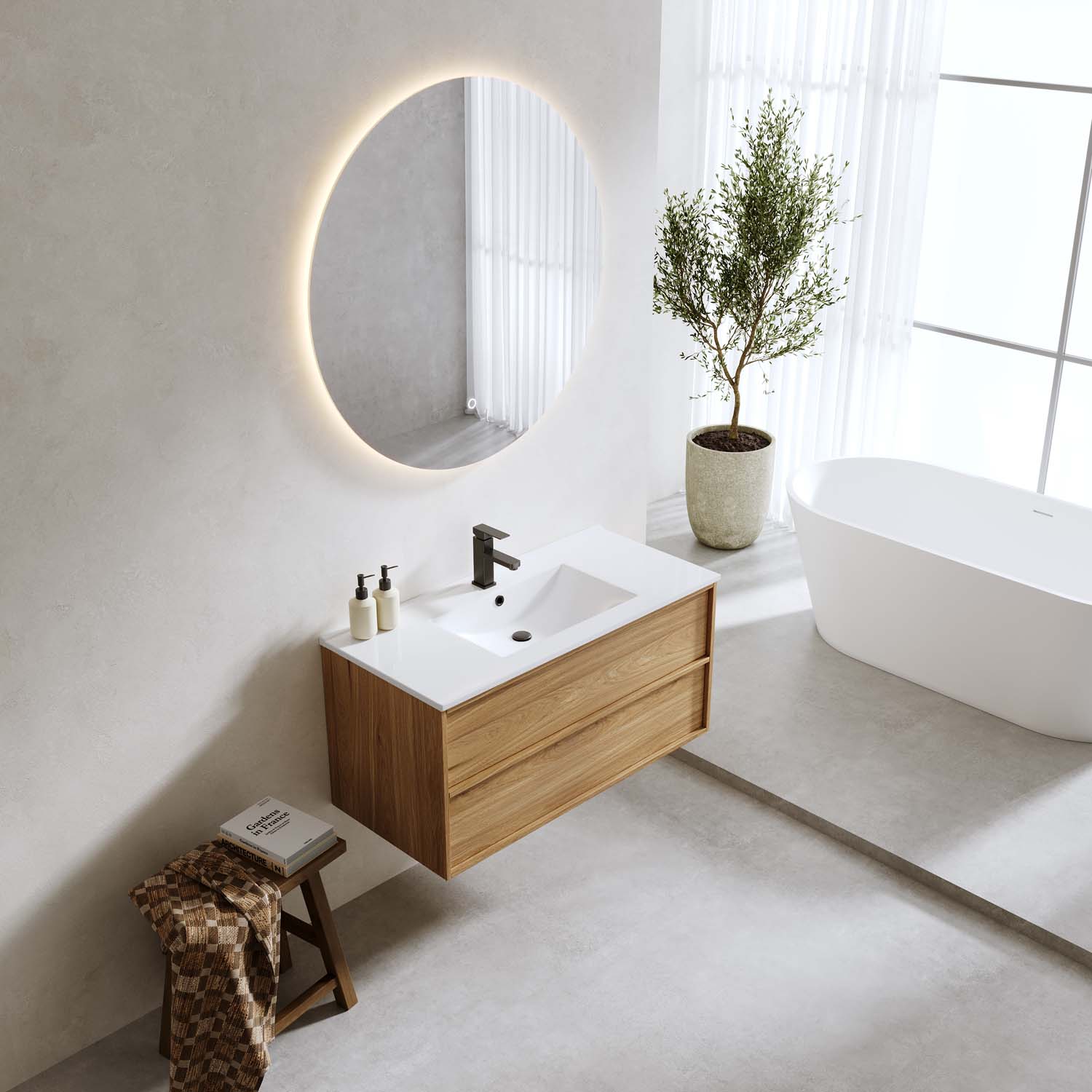 Tvättställsskåp Bathlife Charm med Tvättställ