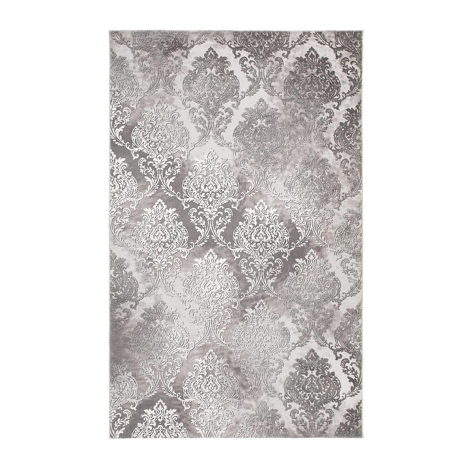 Friezematta KM Carpets Galya Medaljong Grå