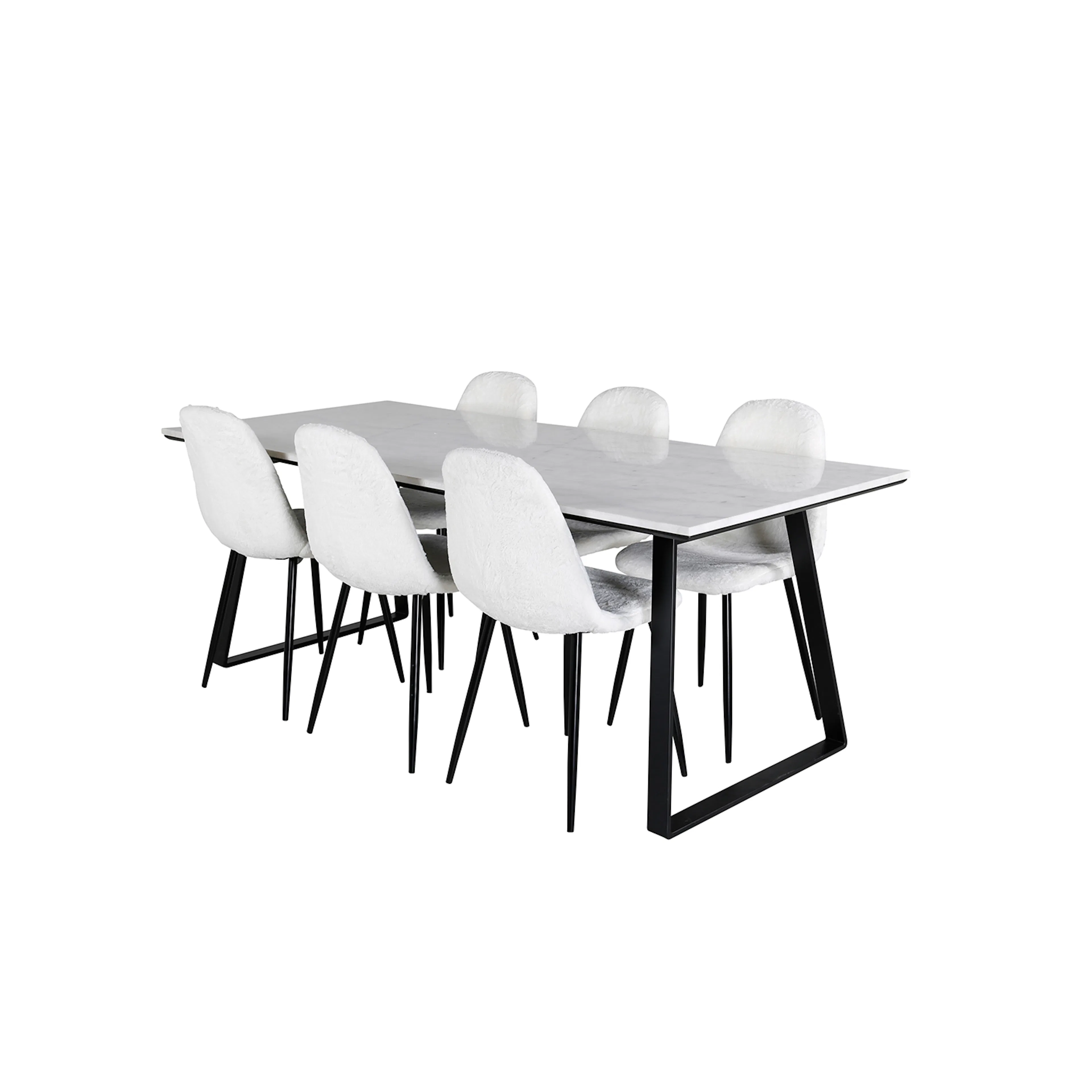 Matgrupp Venture Home Estelle med 6 Pooya Stolar PolyEstelletyg