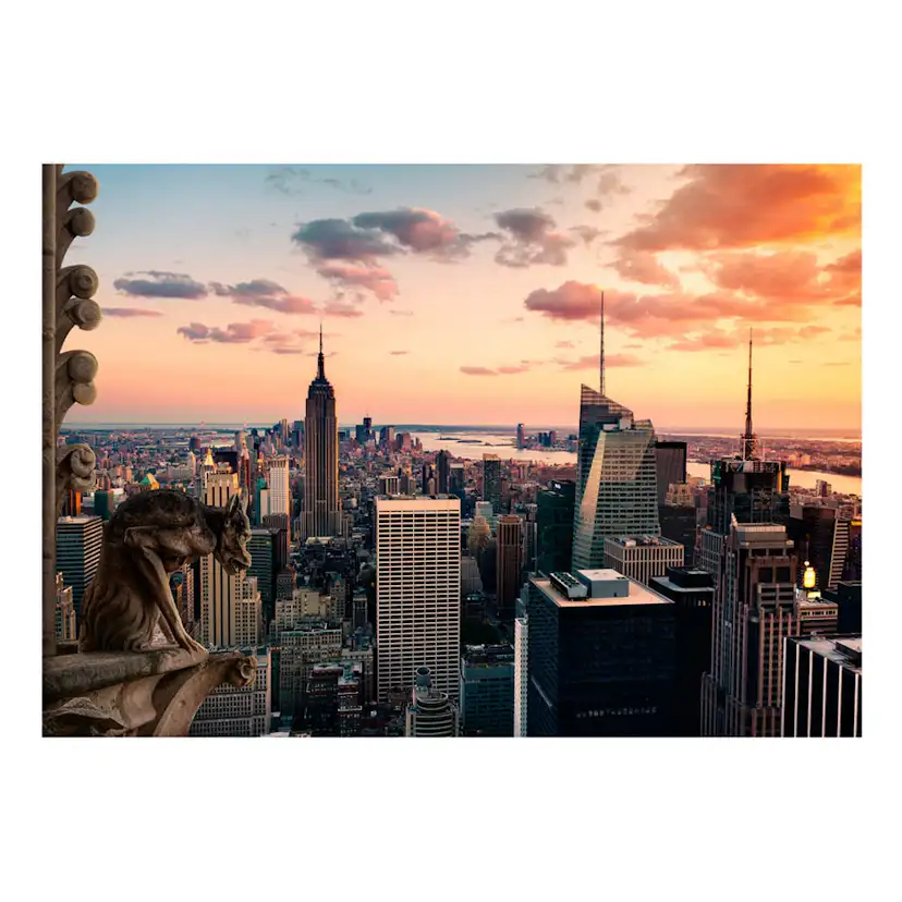 Fototapet Arkiio Självhäftande New York The Skyscrapers And Sunset