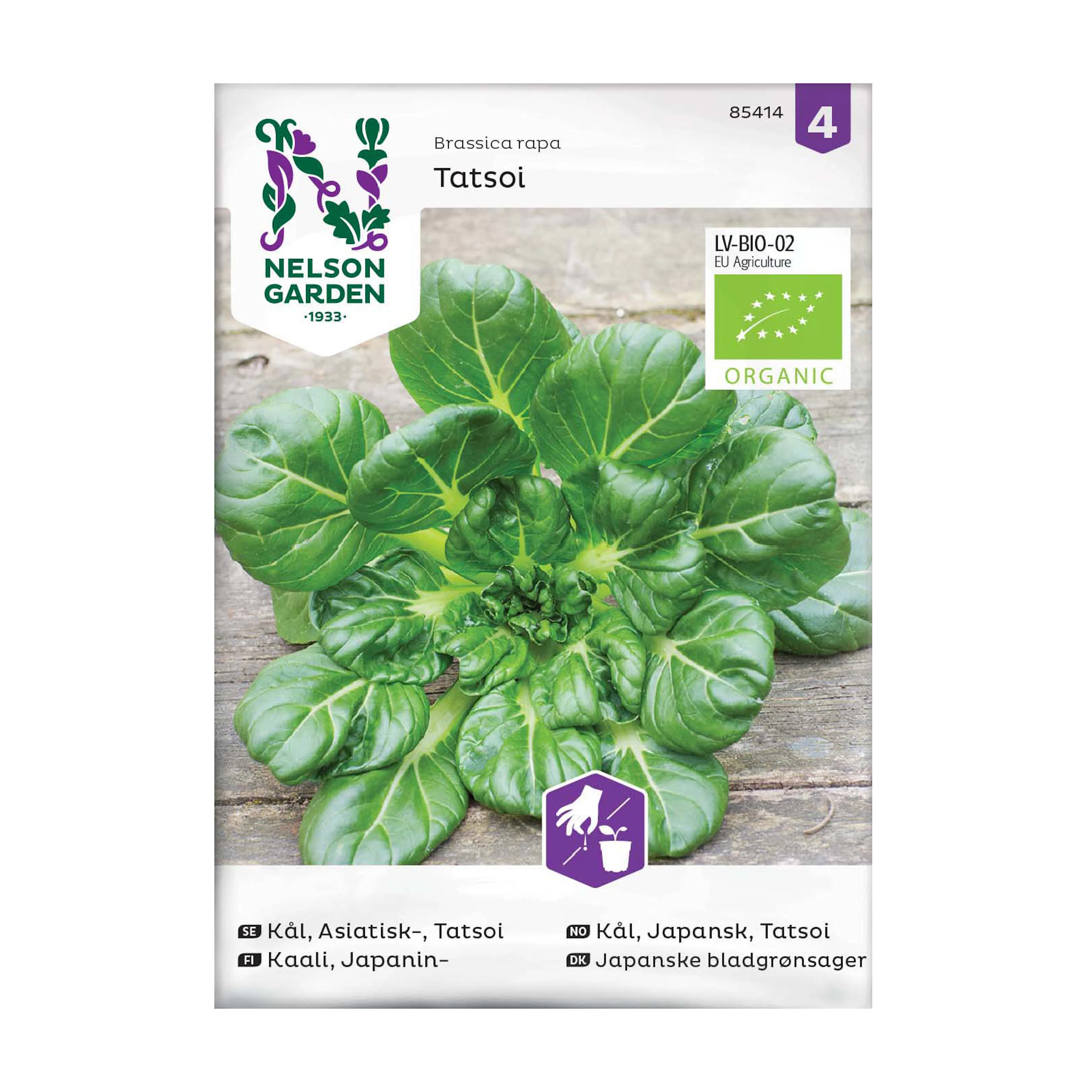 Frö Asiatisk Kål Nelson Garden Tatsoi Organic
