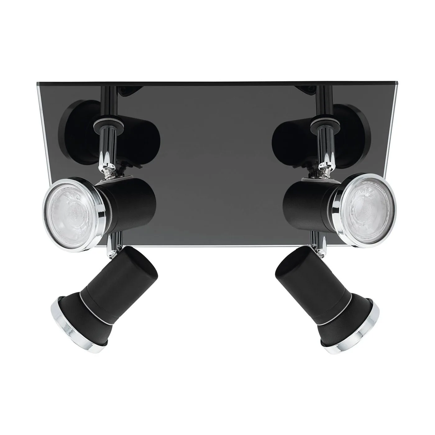 Spotlight Eglo Tamara 1 Kvadrat Svart, Krom Klar
