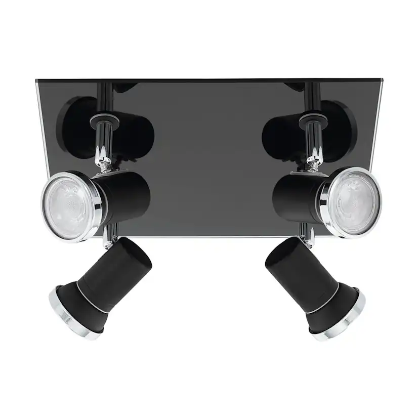 Spotlight Eglo Tamara 1 Kvadrat Svart, Krom Klar