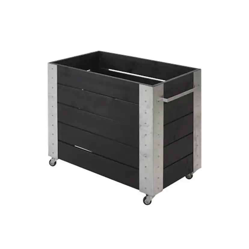 Blomlåda PLUS Cubic Svart 87x50x70 cm