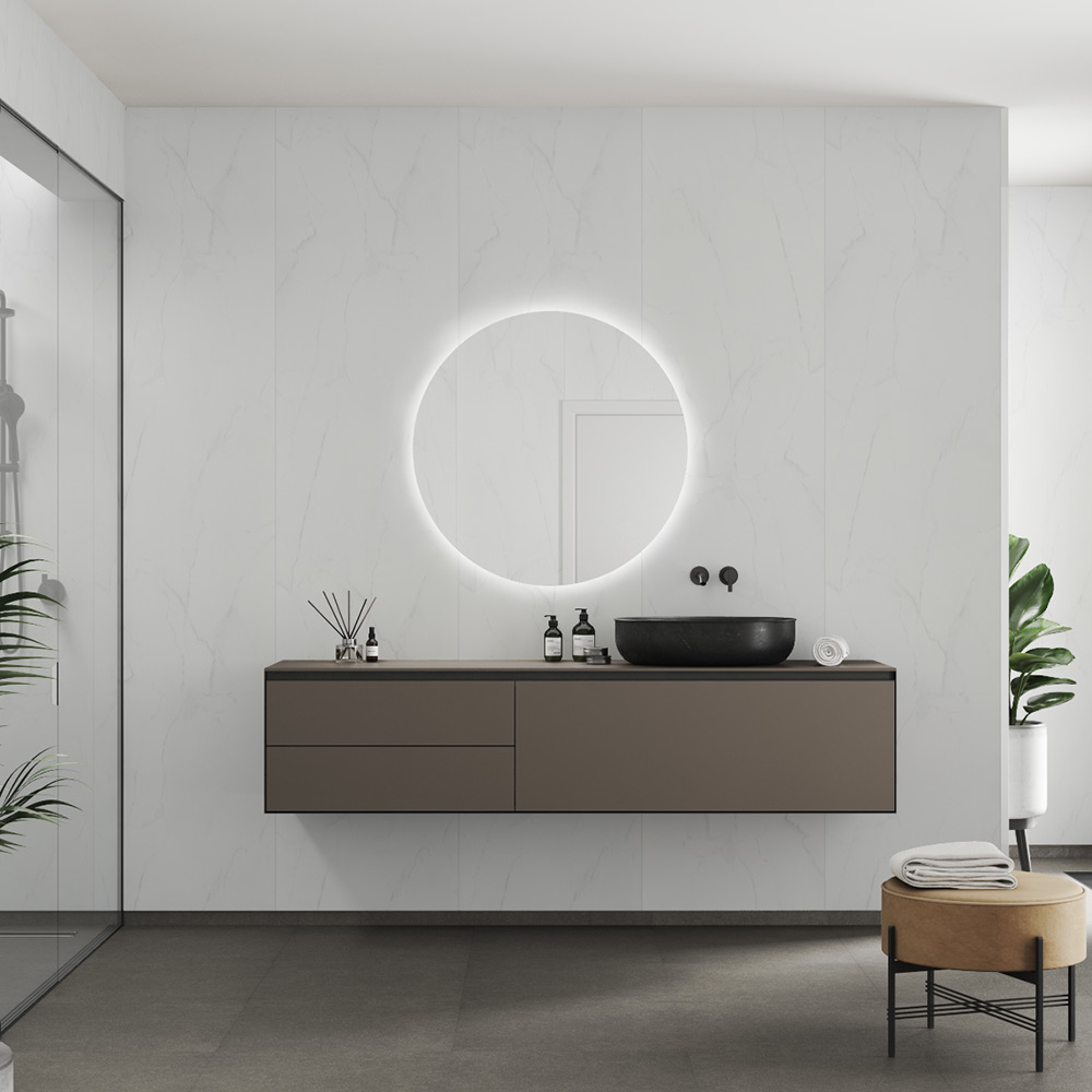 Våtrumsskiva Fibo 2487-TM10 S Bianco Marble 10x620x2720 mm