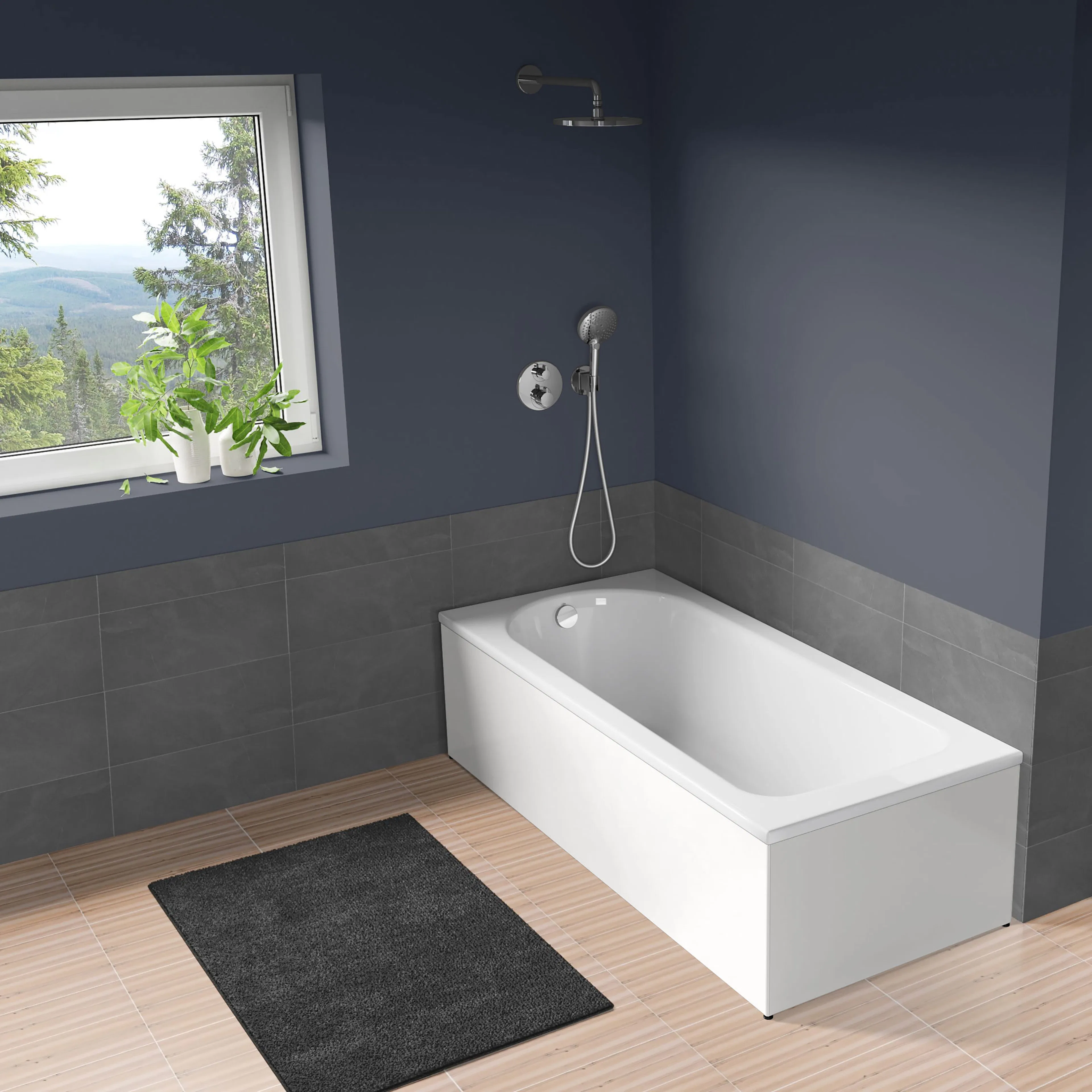 Badkar Saniform Plus med Front Blanco Zeus 1500x700 mm, Blanco Zeus