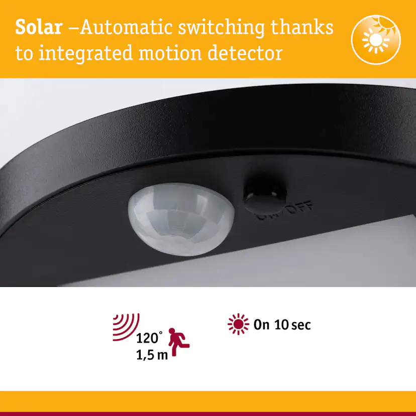 Pollare Solcell LED Paulmann Ryse med Rörelsesensor IP44
