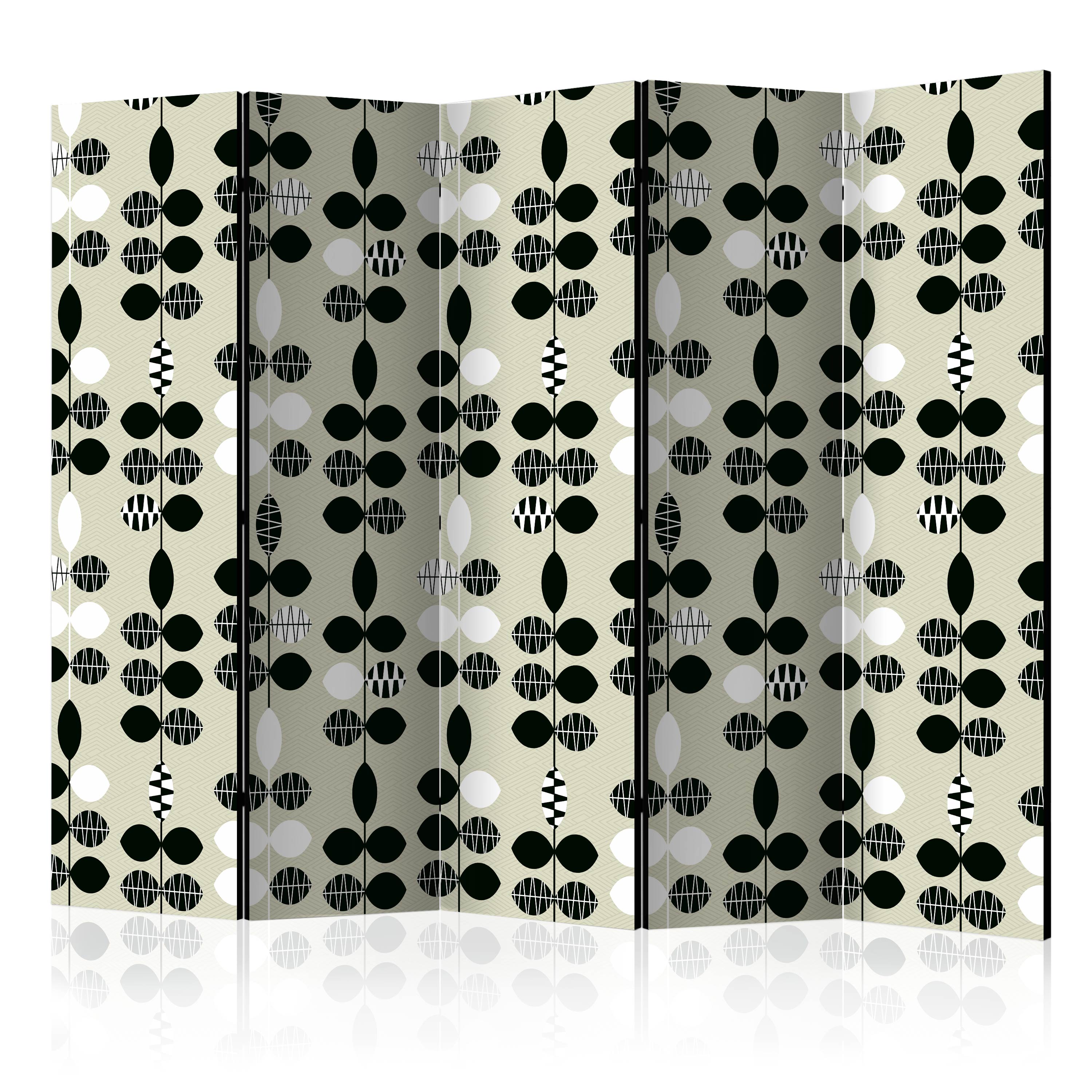 Rumsavdelare Arkiio Black and White Dots II 225x172 cm