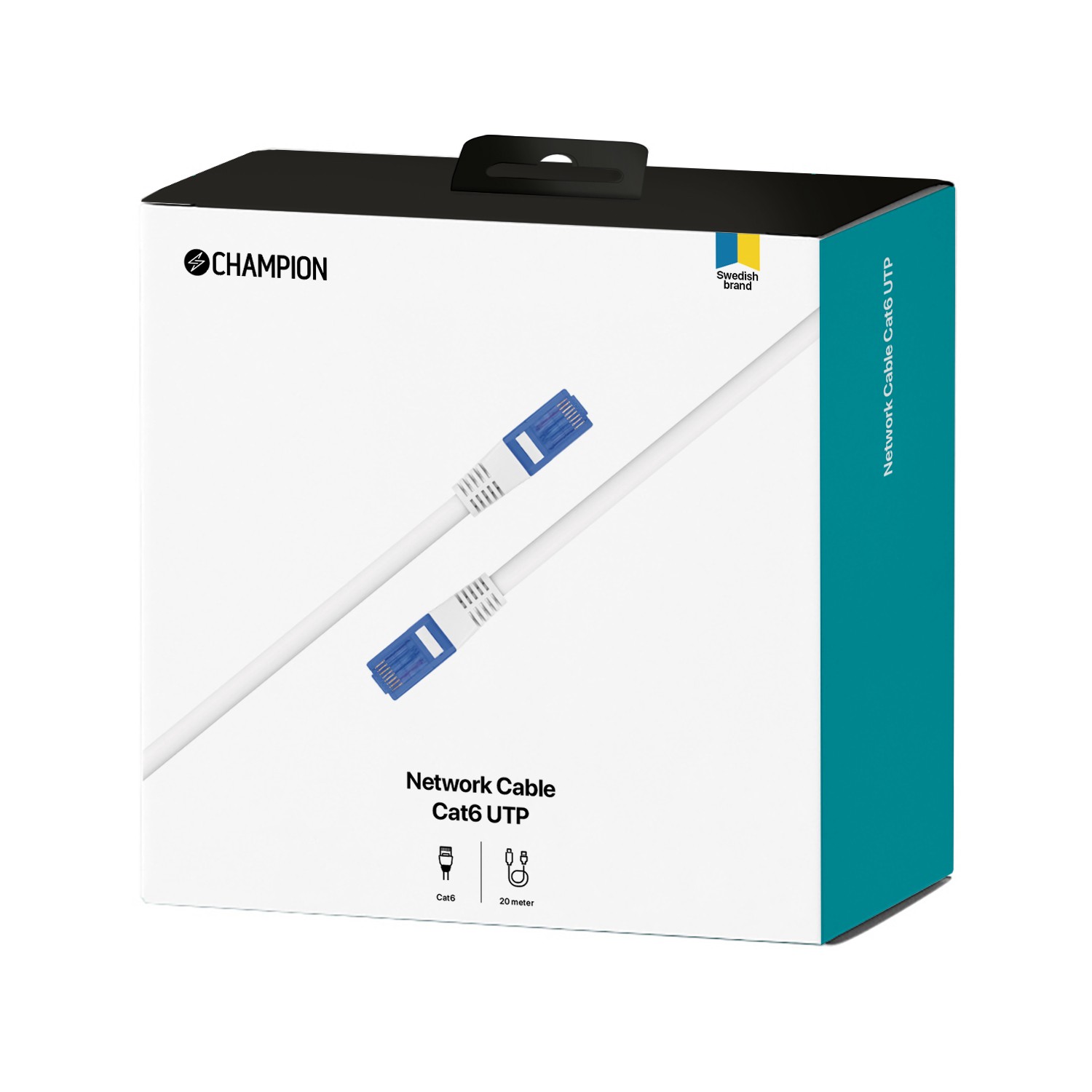 Nätverkskabel Champion CAT6 UTP 10.0m
