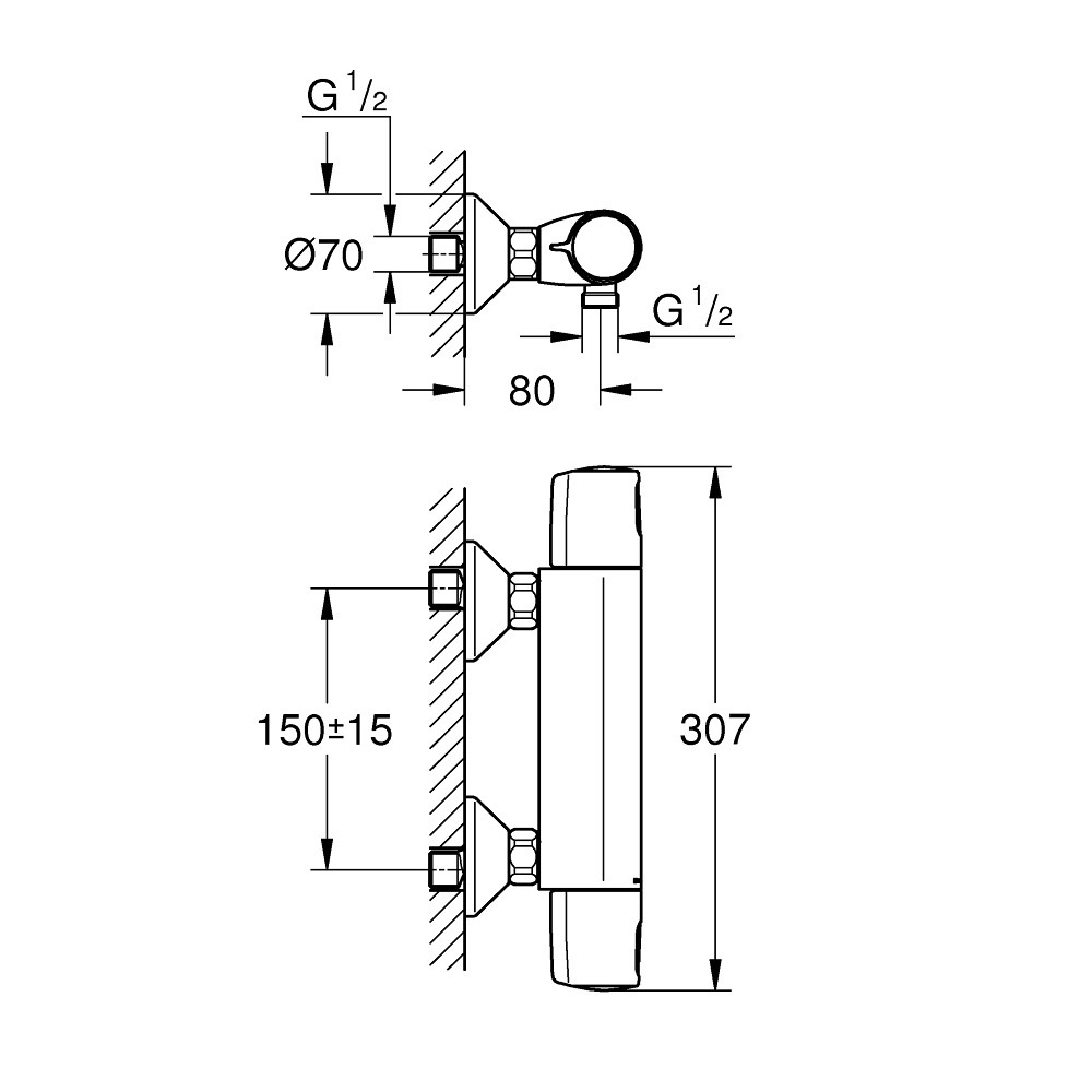 Duschblandare Grohe Precision Trend 34229 150 cc