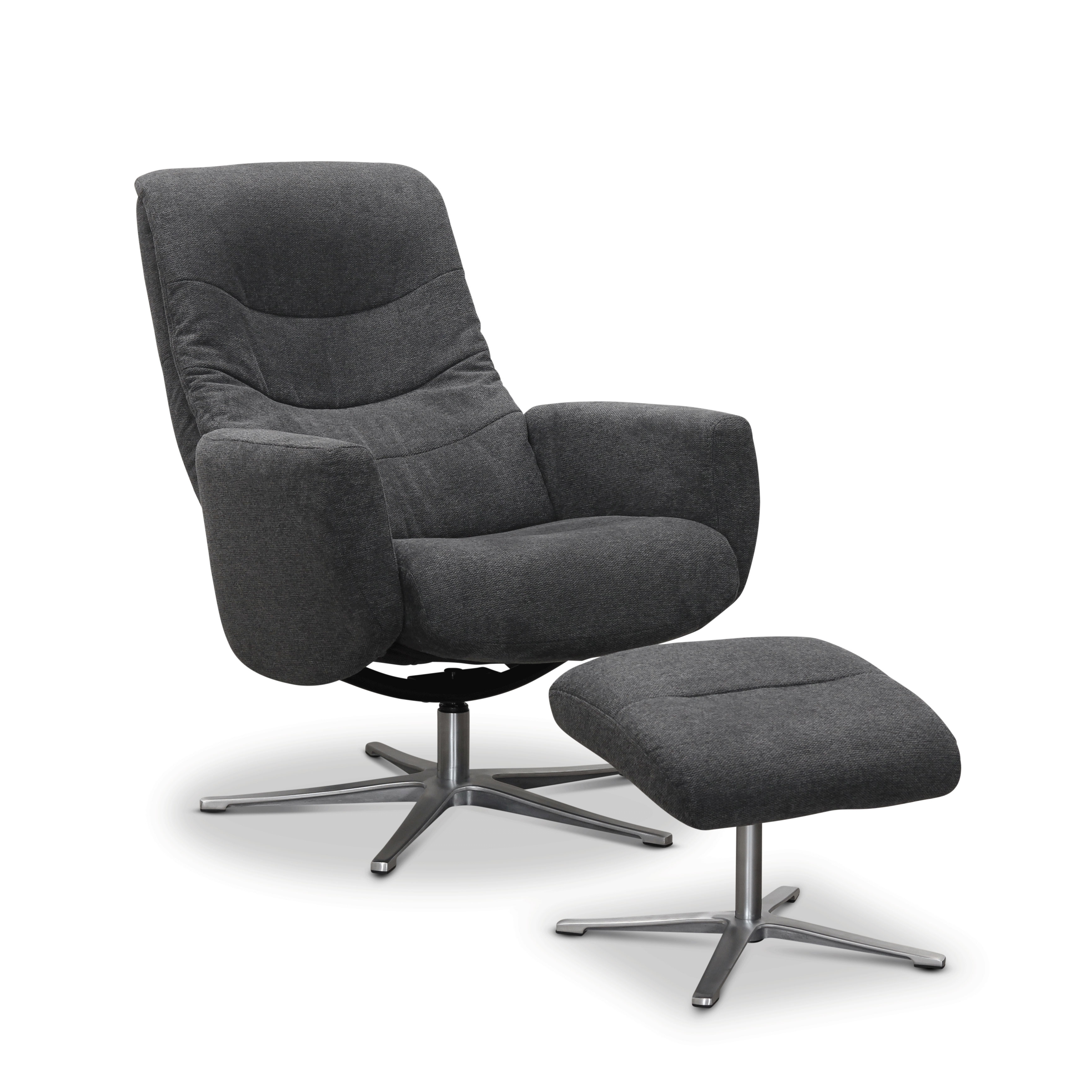 Ställbar fåtölj Hagagruppen Paris Tyg med pall