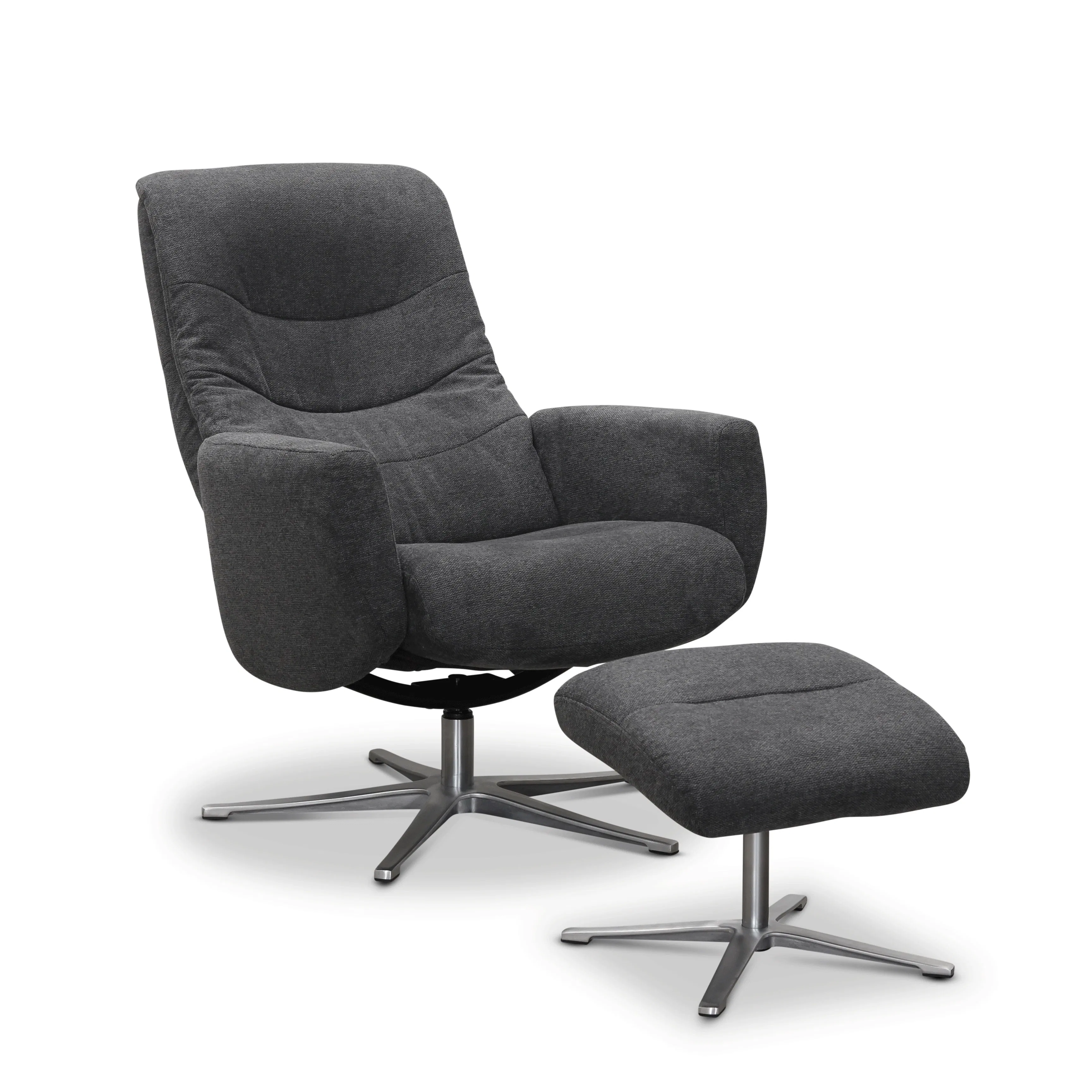 Ställbar fåtölj Hagagruppen Paris Tyg med pall