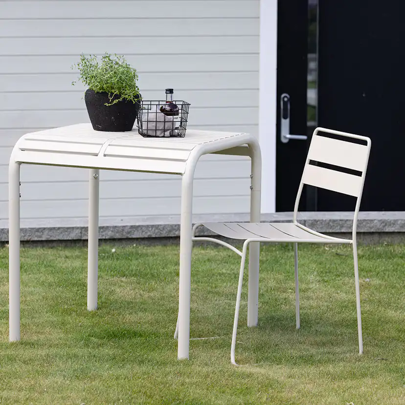Borneo Cafetable Aluminium - Beige / Kvadrat 70*70* Beige