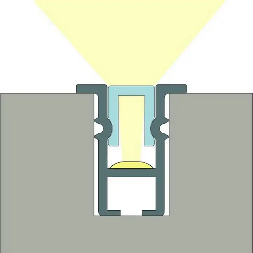 Profil Hide-a-lite Micro T Aluminium 1 m