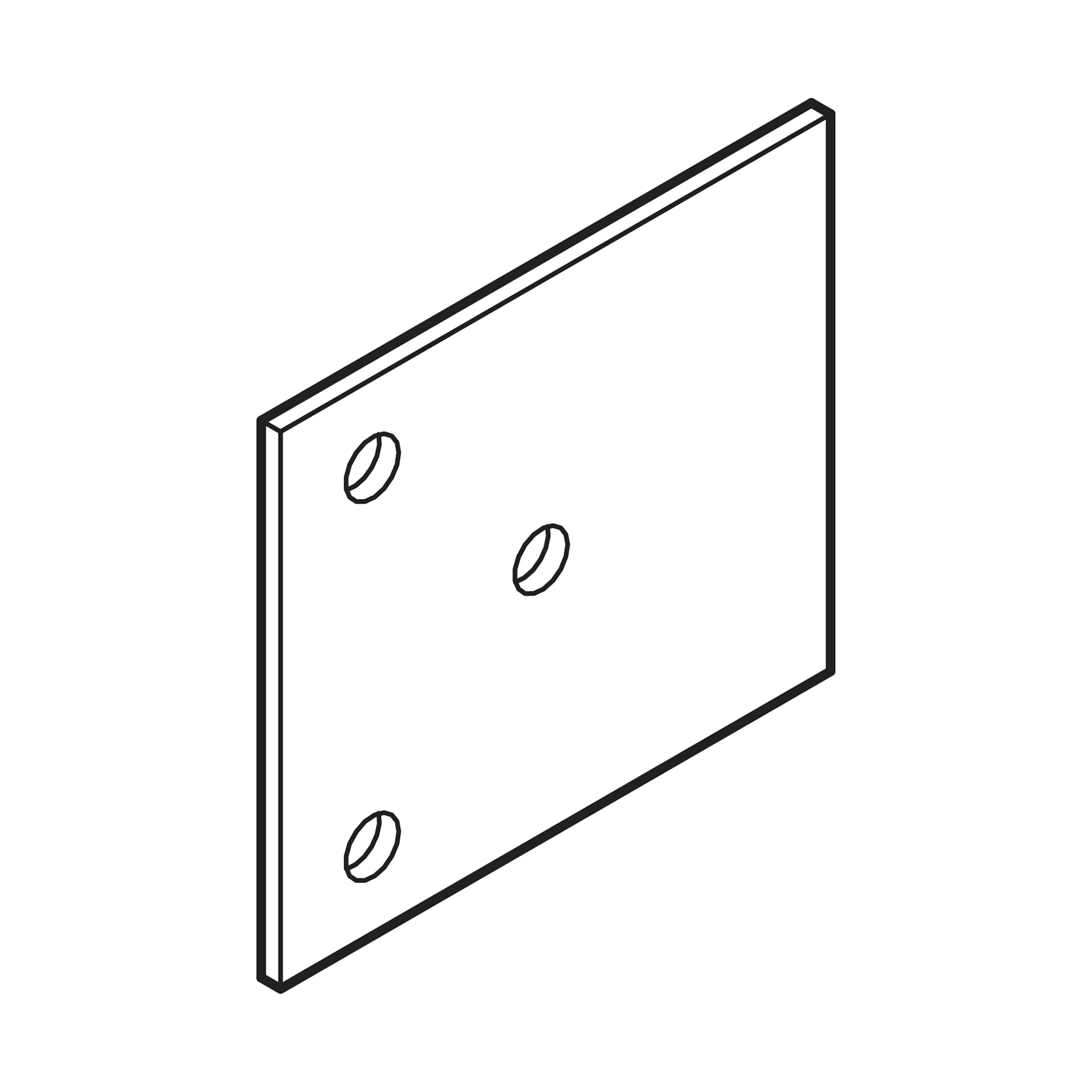 Distansbricka till Arc gångjärn, 2 mm, Chrome. 2 mm, Krom