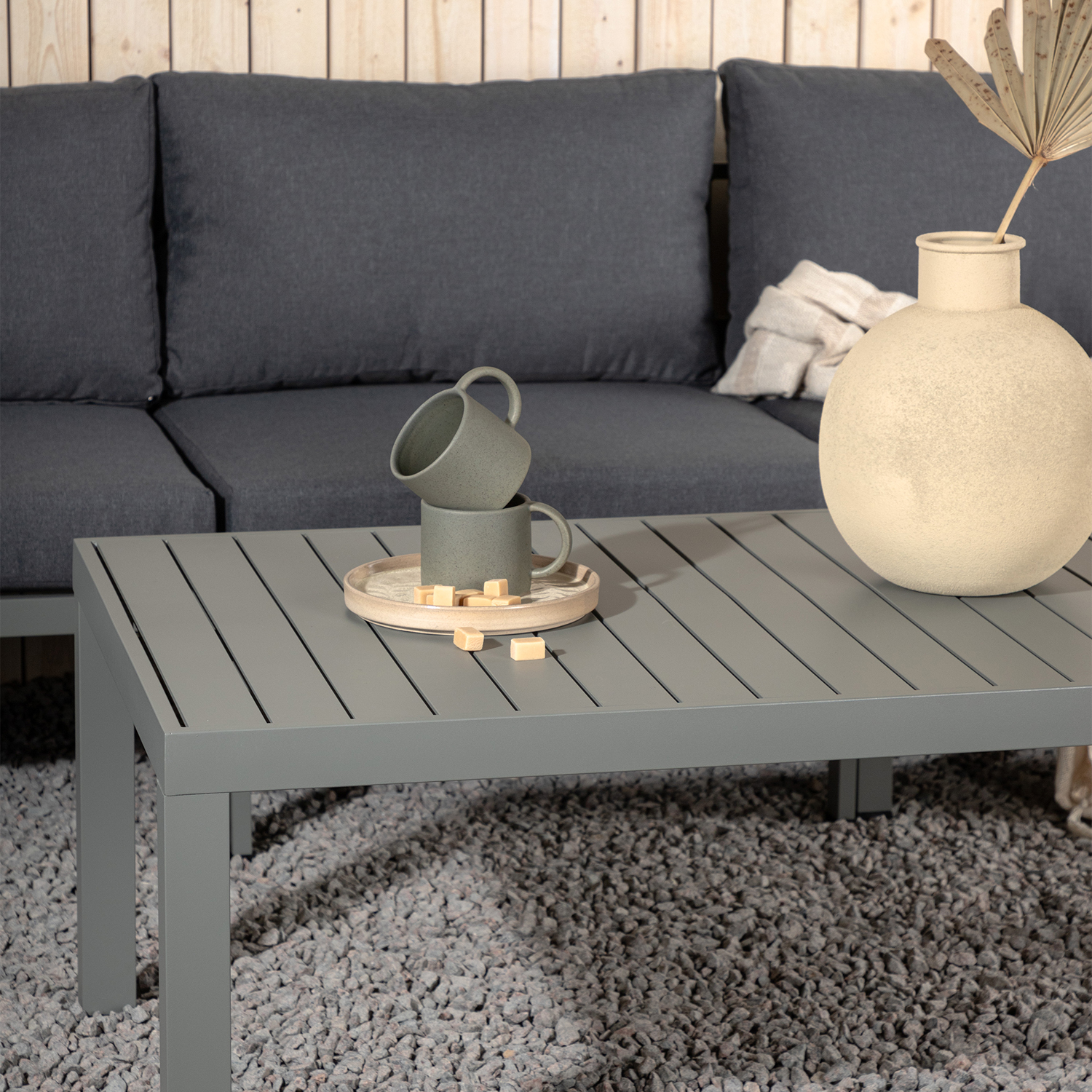 Soffbord Venture Home Copacabana Utomhus Loungebord i Aluminium, Khaki
