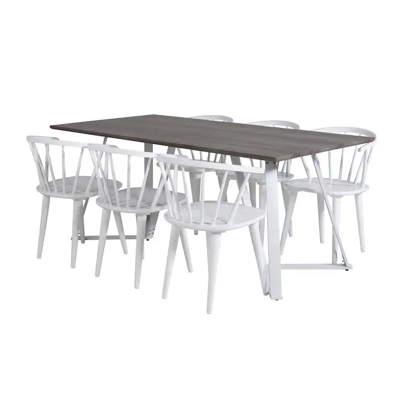 Matgrupp Venture Home Madde med 6 Brum Stolar