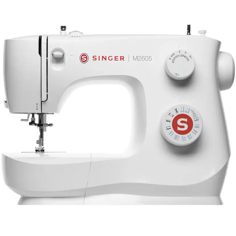 Symaskin Singer M2605 Vit LED med 21 Sömmar & Justerbar Stygnlängd