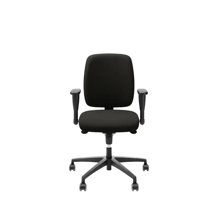 Kontorsstol Lanab Group LD 6135 Svart Stol med Justerbar Sits & Ryggstöd