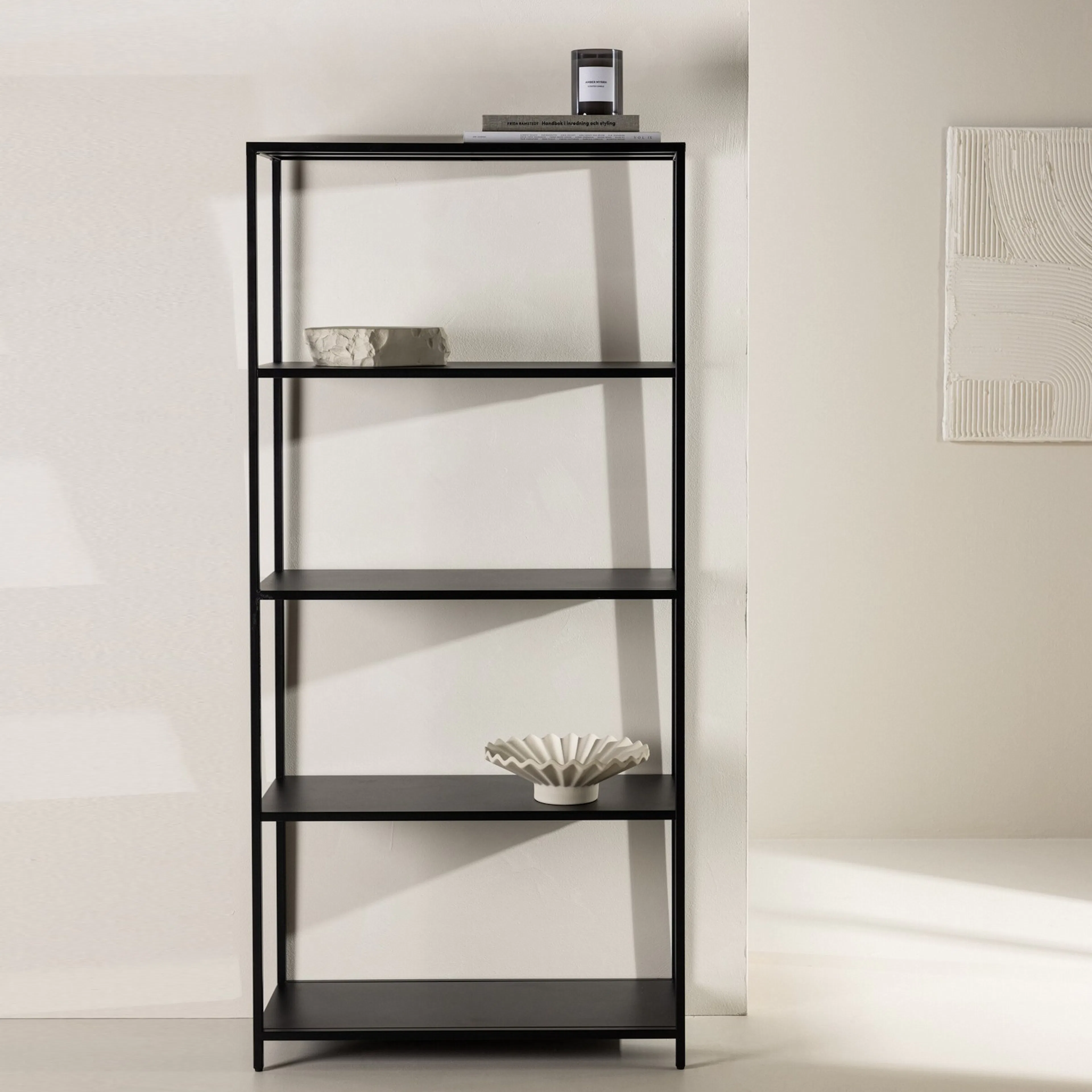 Hylla Venture Home Montevideo Stående Förvaringsmöbel med Hyllplan i Svart Stål