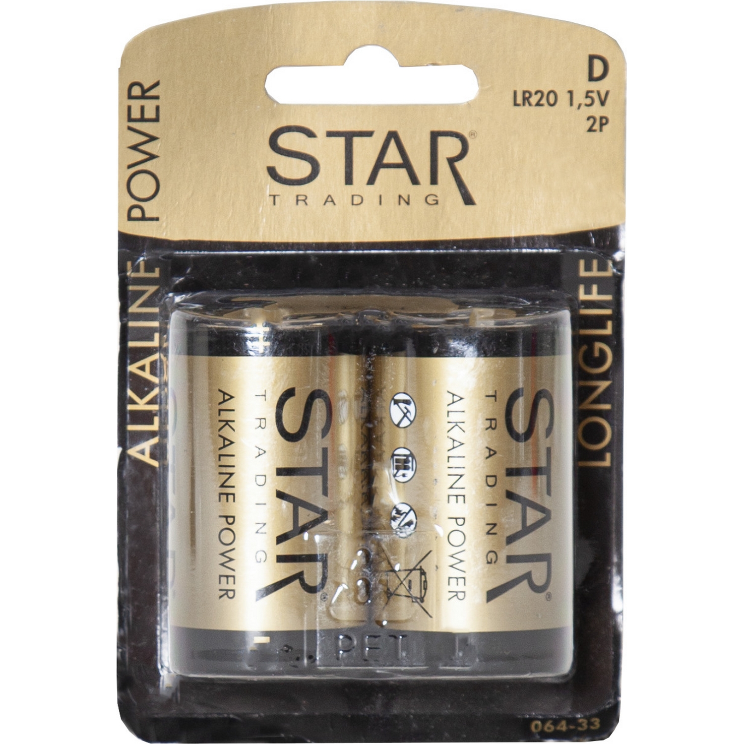 Batteri Star Trading Power Alkaline D 1,5 V