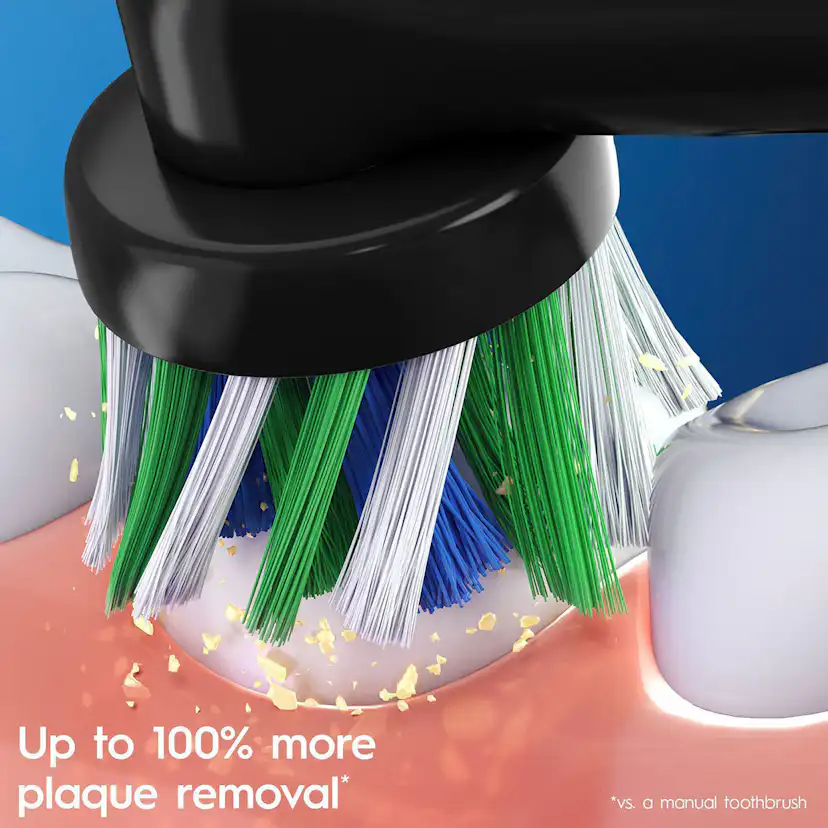 Borsthuvud Oral-B Cross Action Black 3 st