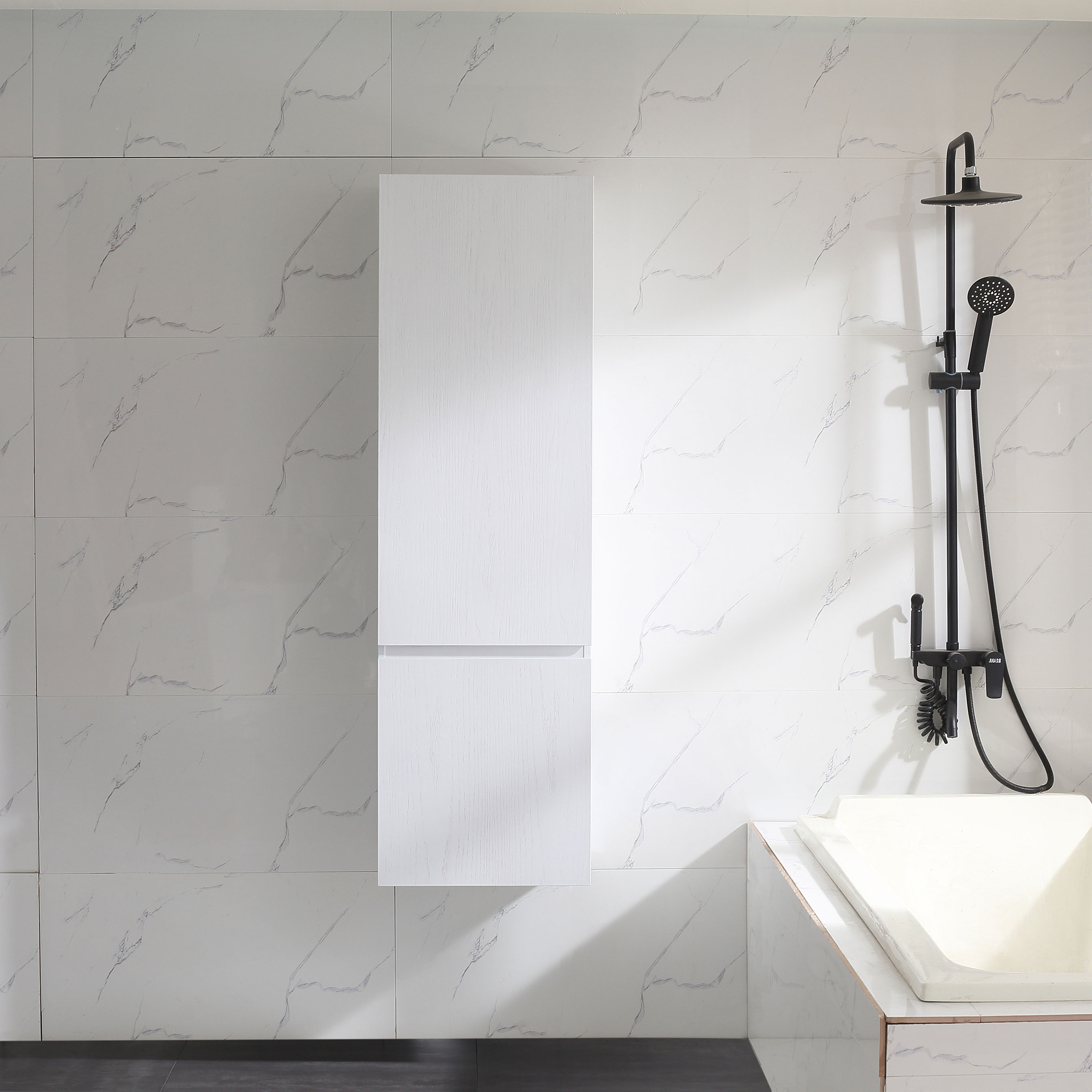 Sidoskåp Bathlife Lättsam Vit Ek