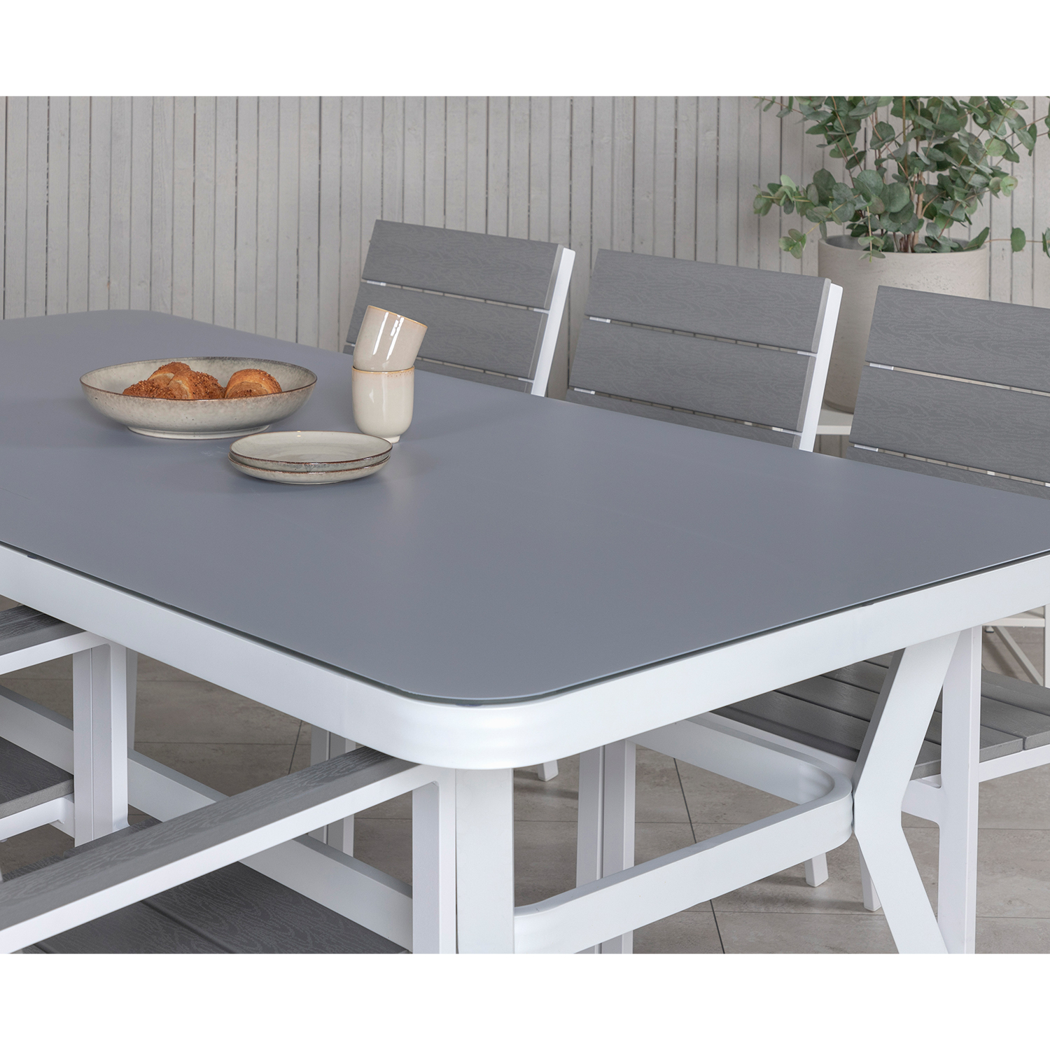 Matgrupp Utomhus Venture Home Virya 160x90 med 6 Levels StapelTrädgårdsstolar
