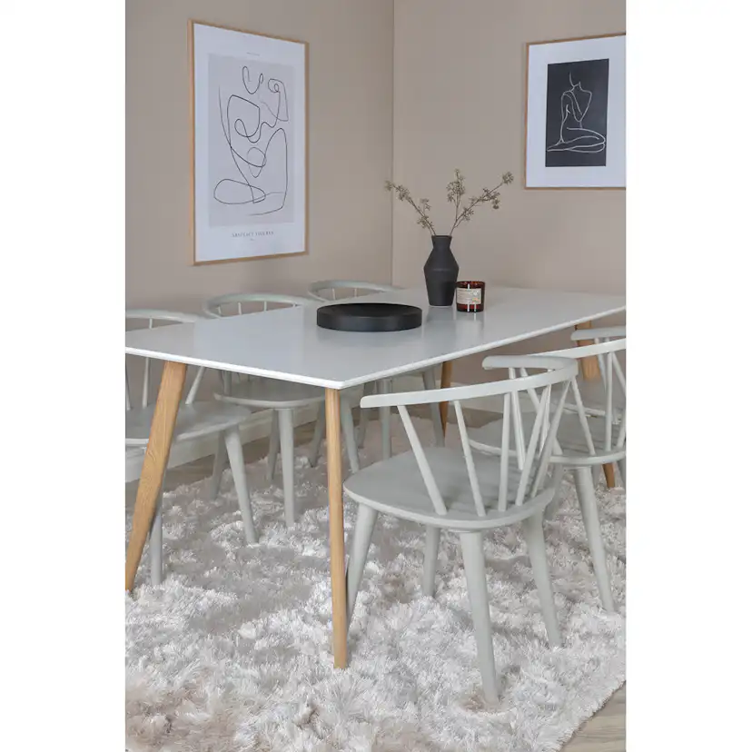 Matgrupp Venture Home Polar Ø100 cm med 6st Bobby Matstolar