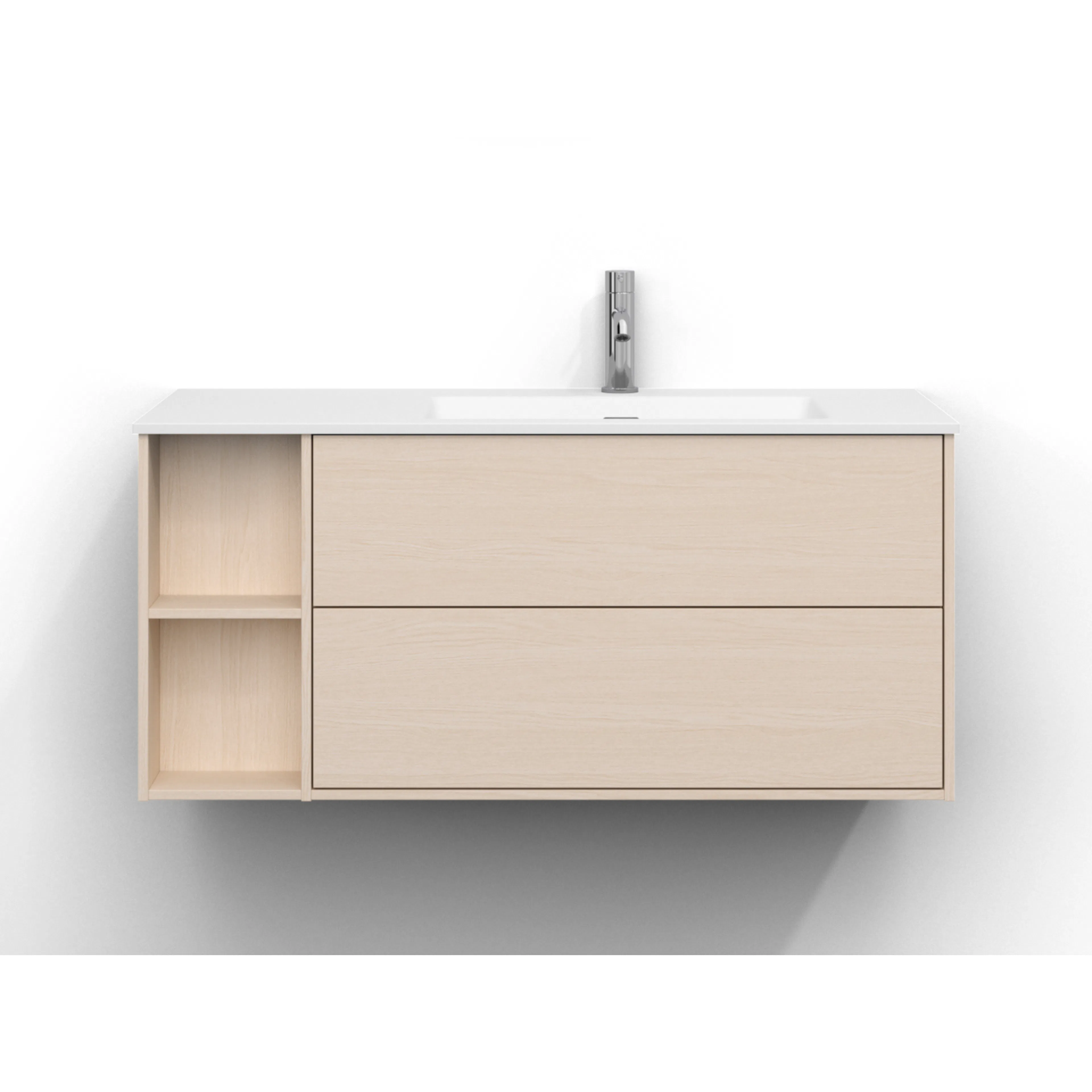 Epos Udel 100H V.Ask 2L Psh Vit Ask, Front: Plan med Push-Open, Placering: Höger