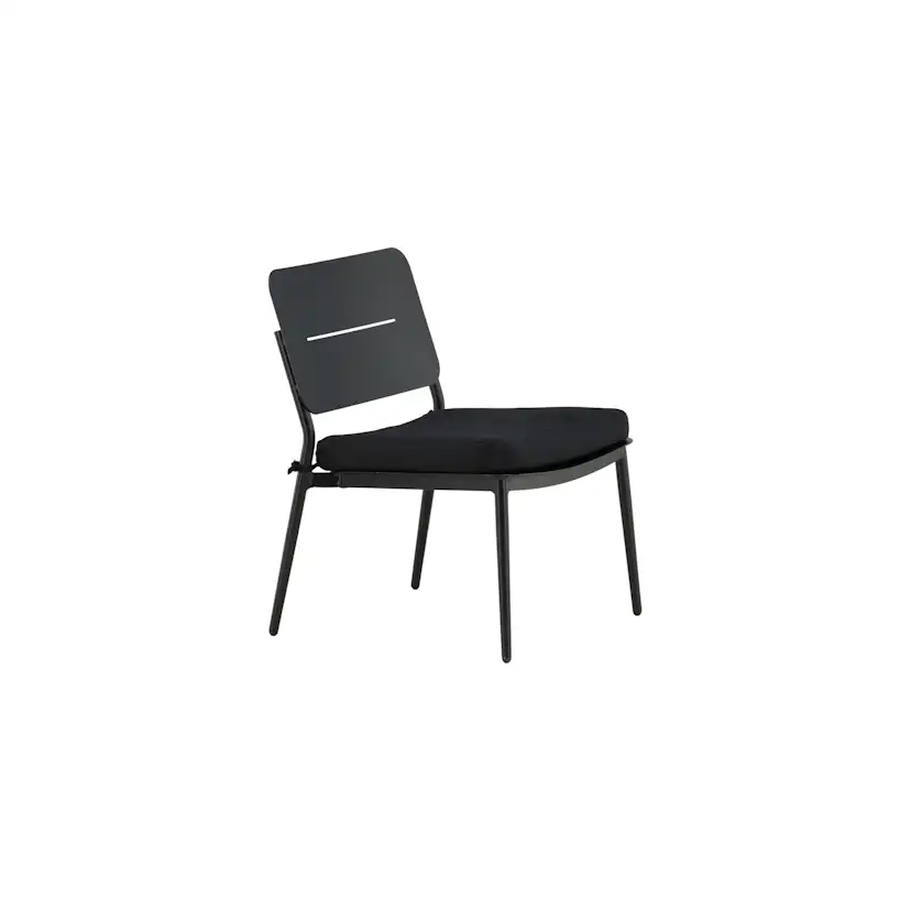 Lina lounge Chair - Black / Black Cushion Svart