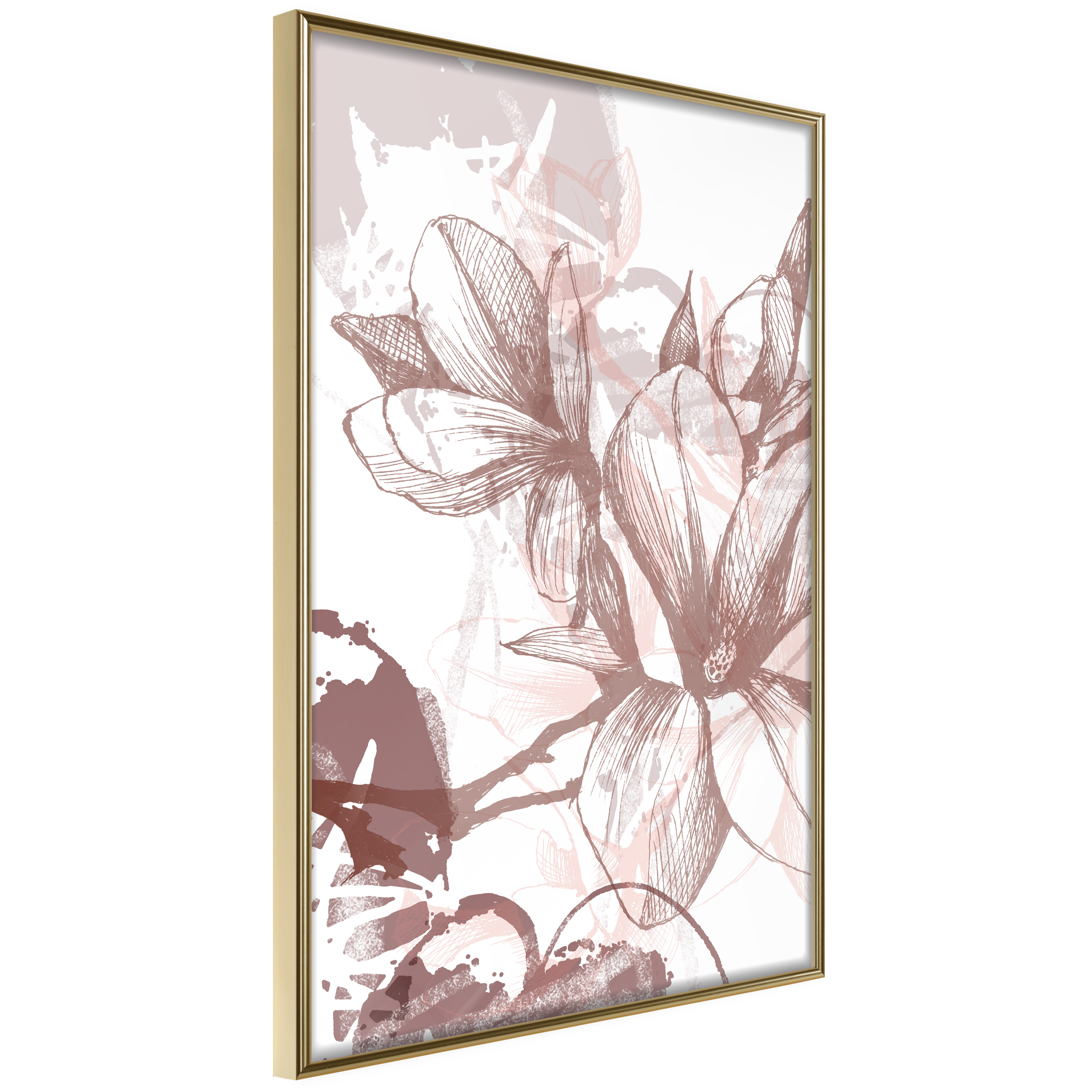 Affisch - Magnolias World [Poster] 30x45 Guld ram, 30x45 cm