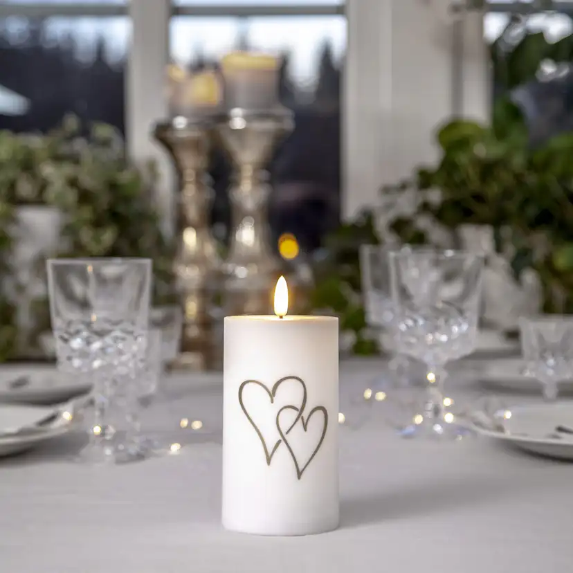 Ljus Star Trading Flamme Heart Batteriljus
