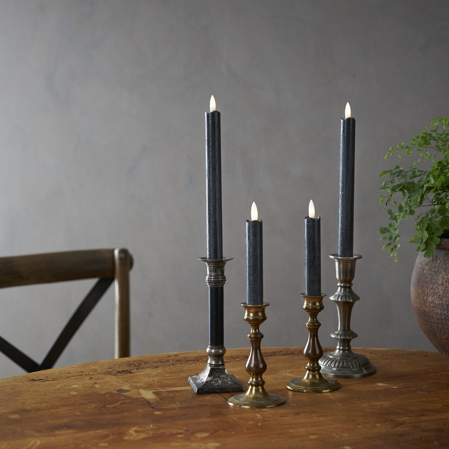 Antikljus Star Trading Flamme 2-pack Svart 150 mm