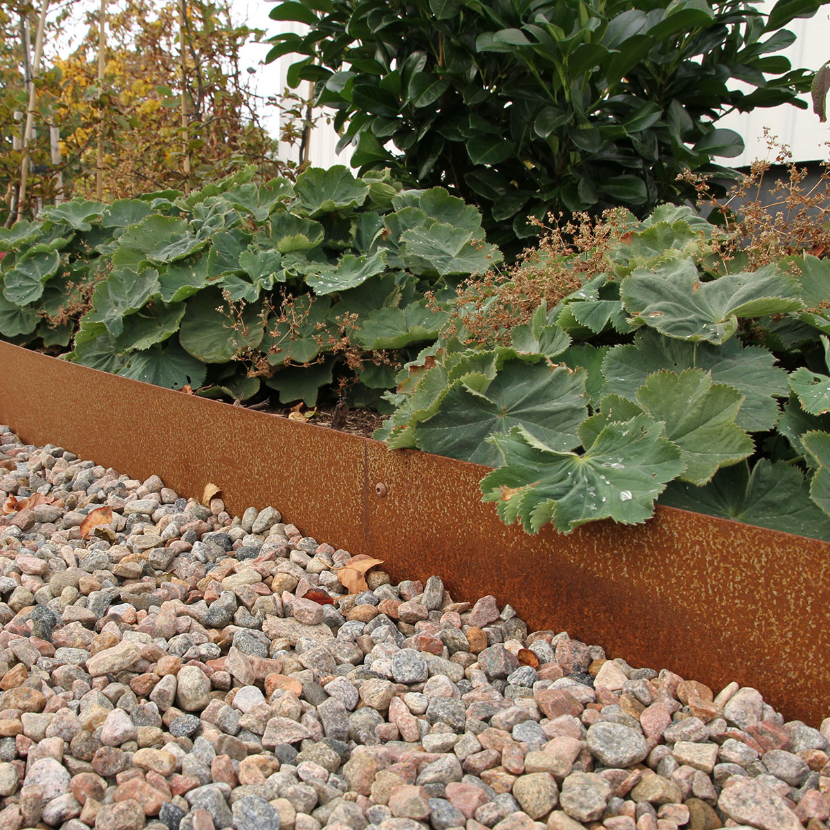 Planteringskant Flexigarden Corten 120 Hörn Justerbart