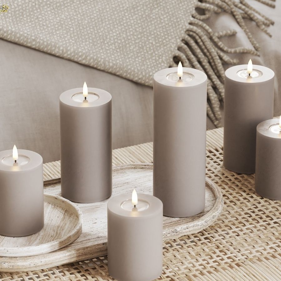 LED-Blockljus DeluxeHomeart 7,5x12,5 cm