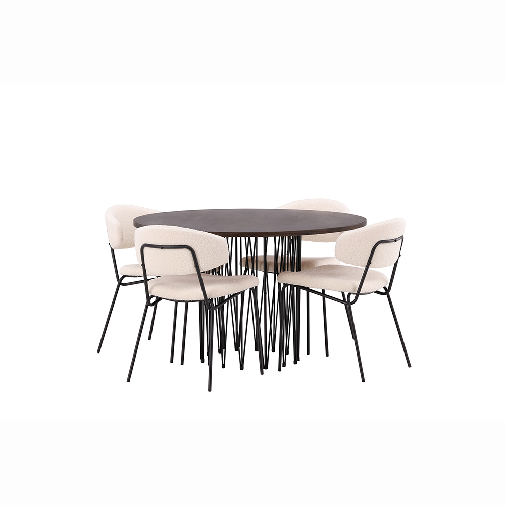 Matgrupp furniture/fashion Stone med 4 Chico Stolar Runt