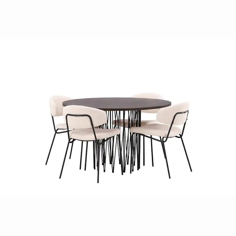 Matgrupp furniture/fashion Stone med 4 Chico Stolar Runt