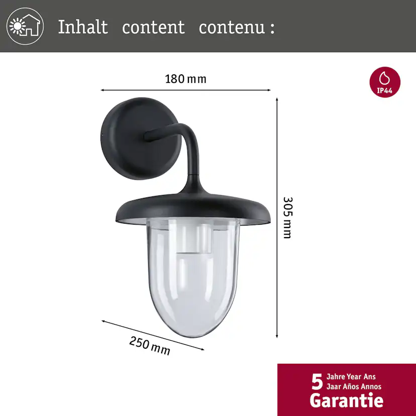 Fasadbelysning Paulmann Vintario Seawater Resistant IP44 230V E27